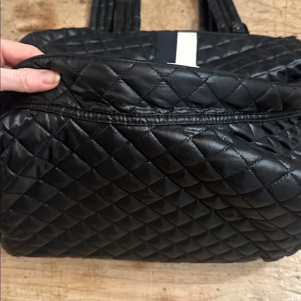Oliver Thomas Quilted Tennis Tote Bag – Black white - Picture 5 of 8